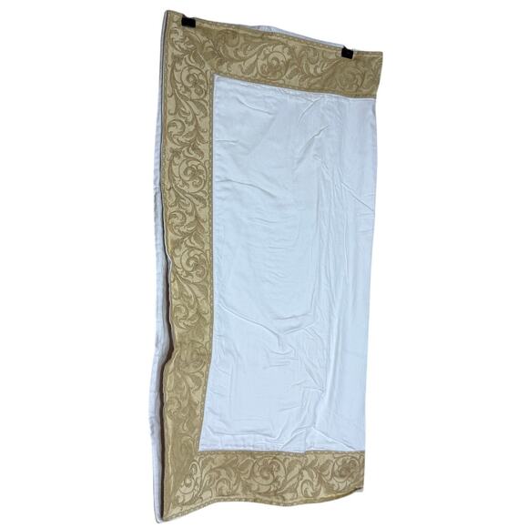 Frette Royal White Gold Filigree 25x25 Italy PillowCover PillowCase Bedding - Picture 3 of 8